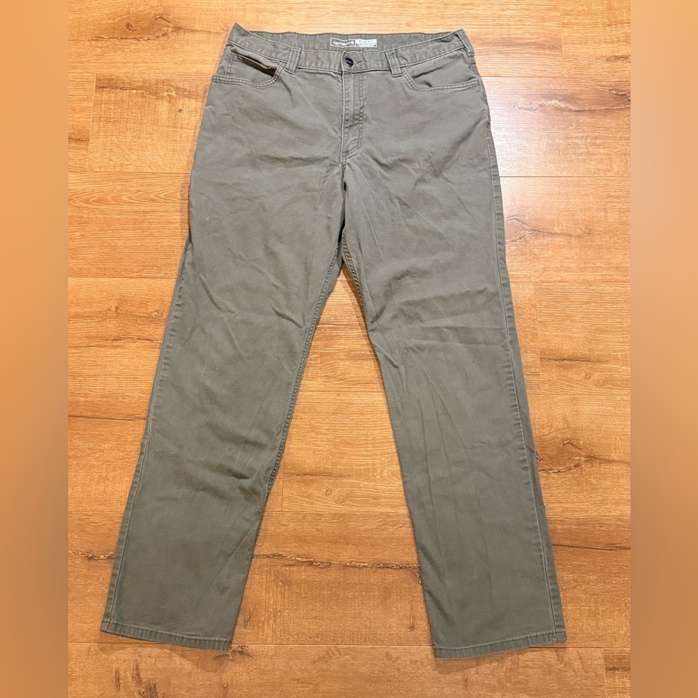 Carhartt Mens 36x34 Work Pants NWOT- Rugged Flex Relaxed Fit- Green BN2517-M